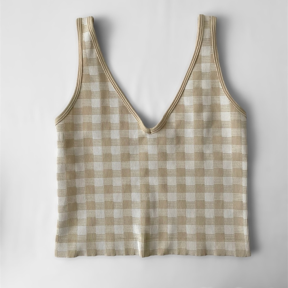 Aura checkered tank top